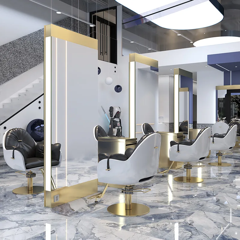 Internet celebrity salon barbershop mirror hairdressing mirror table with light perming and dyeing single and double-sided
Internet celebrity salon barbershop mirror hairdressing mirror table with light perming and dyeing single and double-sided