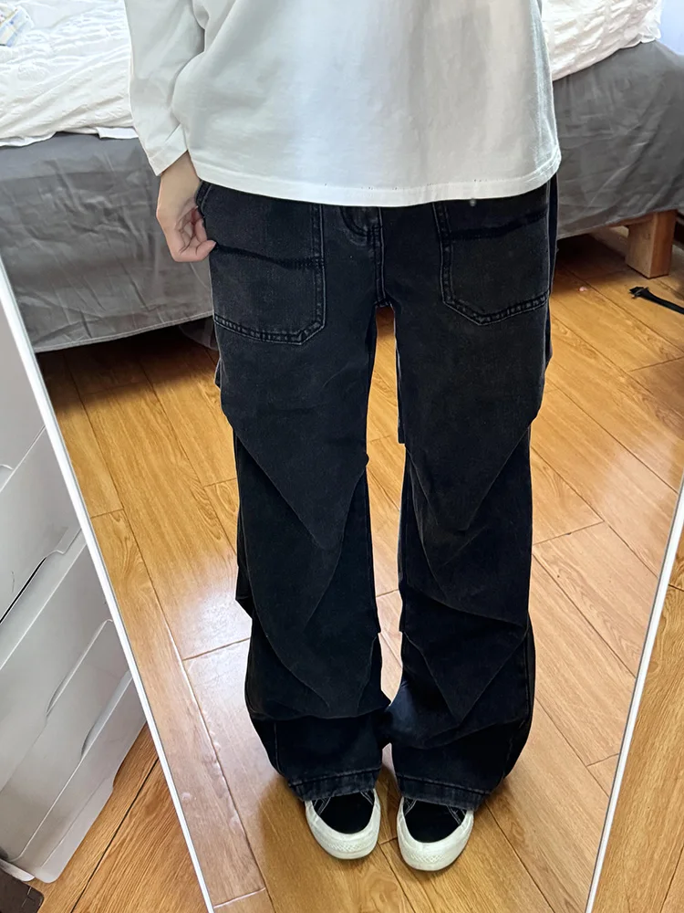Retro American Folded Workwear Jeans Straight Leg Micro Flared Long Trousers for Men And Women Cleanfit mid Waist Denim
Retro American Folded Workwear Jeans Straight Leg Micro Flared Long Trousers for Men And Women Cleanfit mid Waist Denim