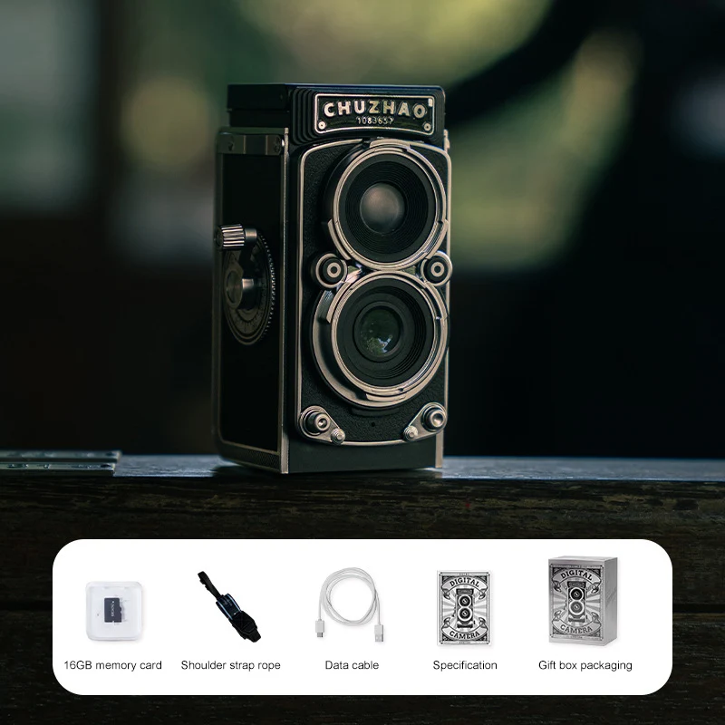 CCD Dual Reflex Camera Digital Vintage Mini Camera 1080P FHD Video 12MP Autofocus Point And Shoot Camera Recording Accessories
CCD Dual Reflex Camera Digital Vintage Mini Camera 1080P FHD Video 12MP Autofocus Point And Shoot Camera Recording Accessories