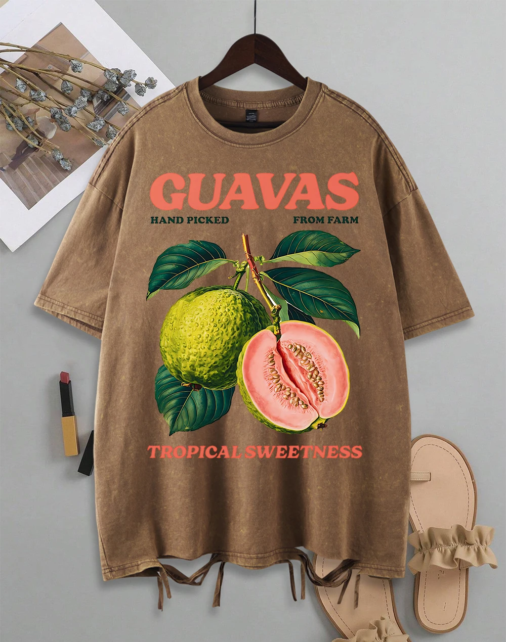 Guavas Hand Picked From Farm Print Washed Holes T Shirt Women All-Match Cotton T-Shirt Hip Hop Y2K Clothes Loose O-Neck Top
Guavas Hand Picked From Farm Print Washed Holes T Shirt Women All-Match Cotton T-Shirt Hip Hop Y2K Clothes Loose O-Neck Top
