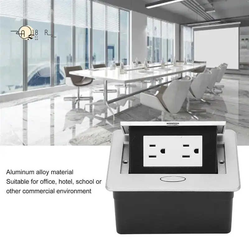 A18R -1 Set 2 Outlets -Up Floor Electrical Outlet Recessed Countertop Socket Floor Outlet Covers Box For Office US Plu
A18R -1 Set 2 Outlets -Up Floor Electrical Outlet Recessed Countertop Socket Floor Outlet Covers Box For Office US Plu