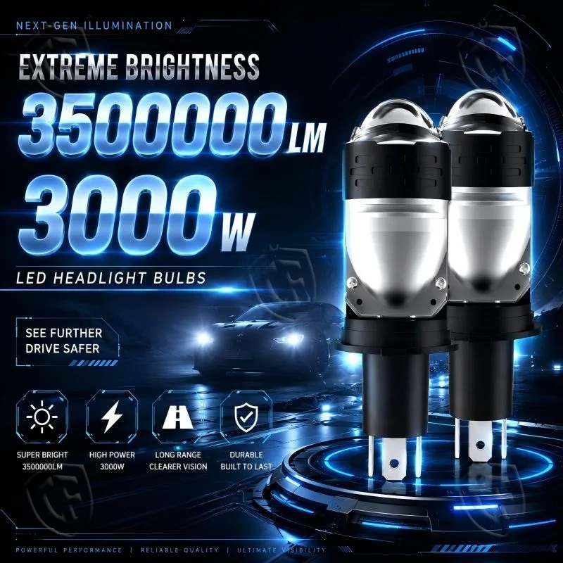 CF 6500000LM 6500W H4 Bi LED Projector Lens LED Car Headlight Bulbs Turbo Bulb H4 STG PTF Dual High Low Beam Lights Plug&Play12V
CF 6500000LM 6500W H4 Bi LED Projector Lens LED Car Headlight Bulbs Turbo Bulb H4 STG PTF Dual High Low Beam Lights Plug&Play12V