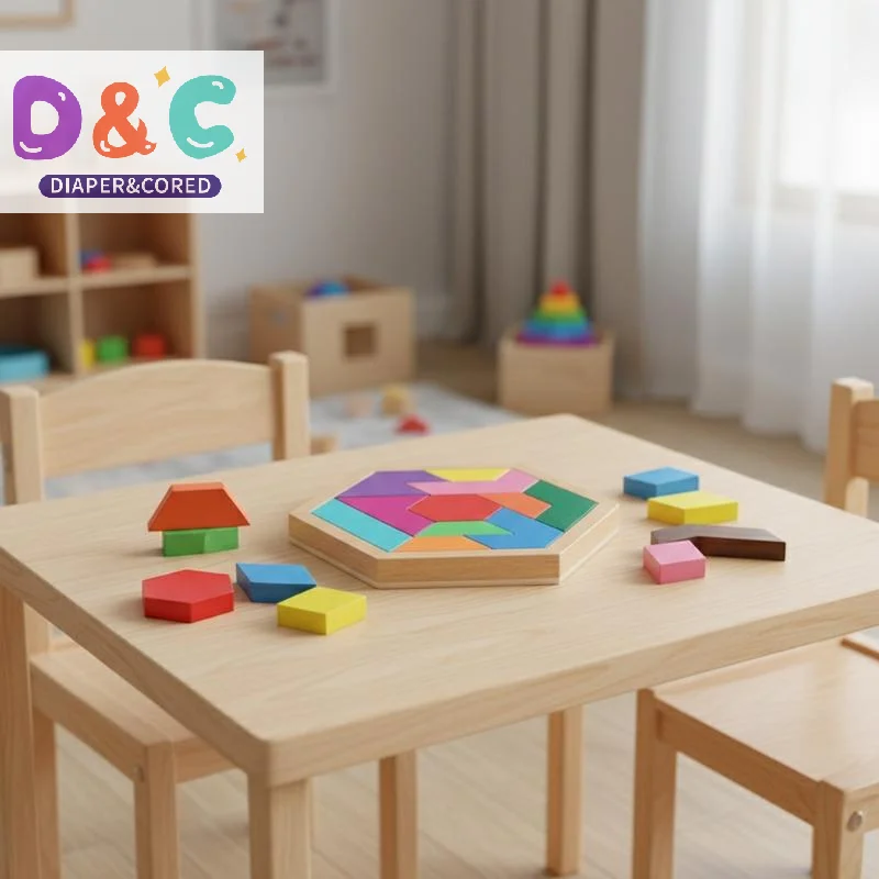 Hexagon Tangram Puzzle Wooden Toy 7 Piece Set for Kids and Adults Attention Training Montessori Inspired Classroom Tool
Hexagon Tangram Puzzle Wooden Toy 7 Piece Set for Kids and Adults Attention Training Montessori Inspired Classroom Tool