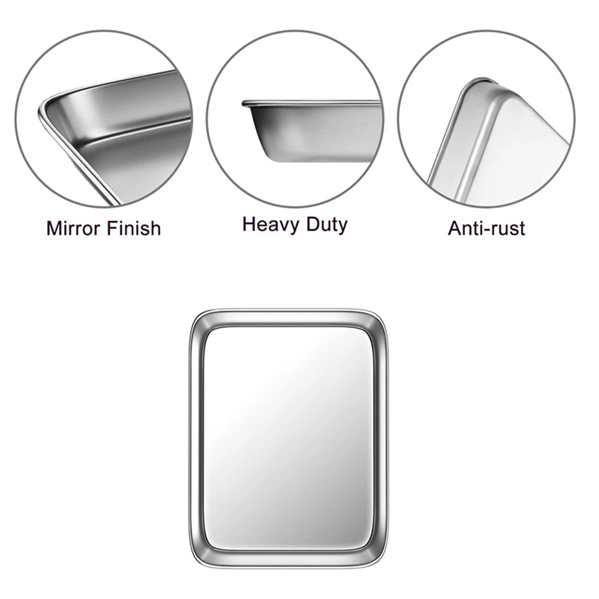 SYW-2 Set Toaster Oven Tray And Rack Set, Small Stainless Steel Baking Pan With Cooling Rack, 10 Inch & 9 Inch
SYW-2 Set Toaster Oven Tray And Rack Set, Small Stainless Steel Baking Pan With Cooling Rack, 10 Inch & 9 Inch