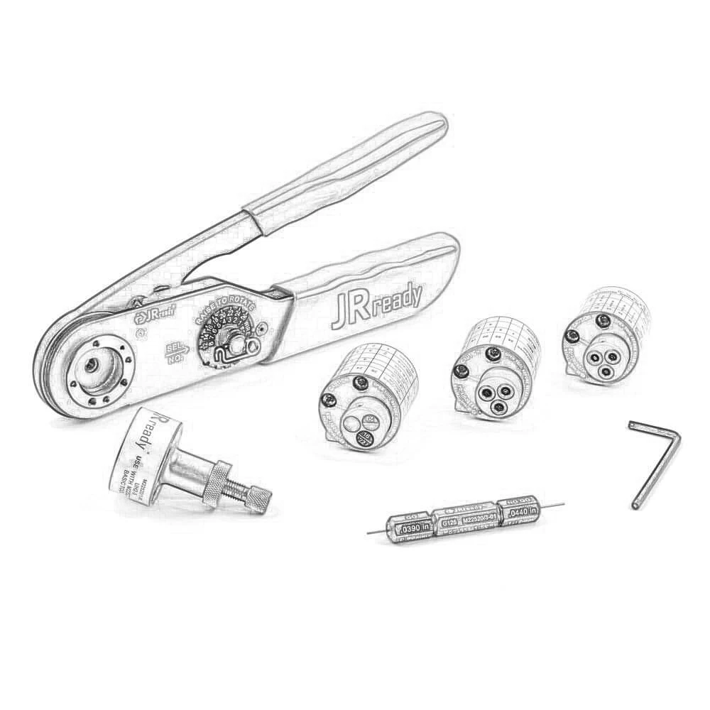 JRready JST1515: JRD-ASF1 (M22520/1-01) Wire Crimper 12-26 AWG,TH Series Turret Head & UH Adjustable Positioner+G125 Gage
JRready JST1515: JRD-ASF1 (M22520/1-01) Wire Crimper 12-26 AWG,TH Series Turret Head & UH Adjustable Positioner+G125 Gage