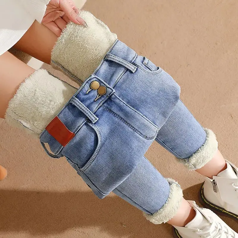 Fashion New Women Fall Winter Warm Plush Straight Jeans Office Lady Slim Denim Pants Casual Trousers Girl Party Gift
Fashion New Women Fall Winter Warm Plush Straight Jeans Office Lady Slim Denim Pants Casual Trousers Girl Party Gift