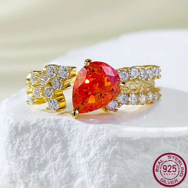 S925 Silver Pear shaped Adjustable Simple European and American New Instagram Vintage Style Ring Women's Wedding Jewelry
S925 Silver Pear shaped Adjustable Simple European and American New Instagram Vintage Style Ring Women's Wedding Jewelry