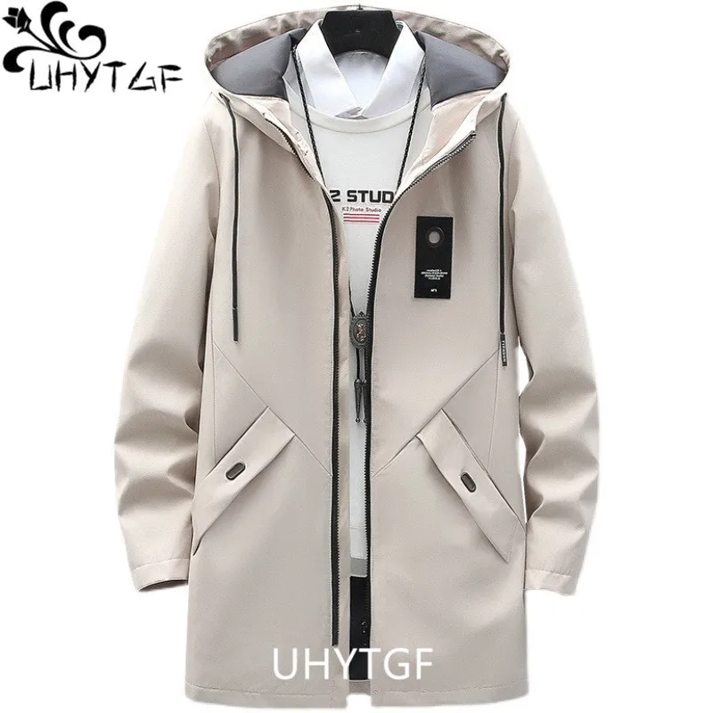 UHYTGF Fashion Youth Autumn Winter Trench Coat Mans Mid-Length Hooded Casual Male Outerwear Korean Loose Windbreaker For Men 230
UHYTGF Fashion Youth Autumn Winter Trench Coat Mans Mid-Length Hooded Casual Male Outerwear Korean Loose Windbreaker For Men 230