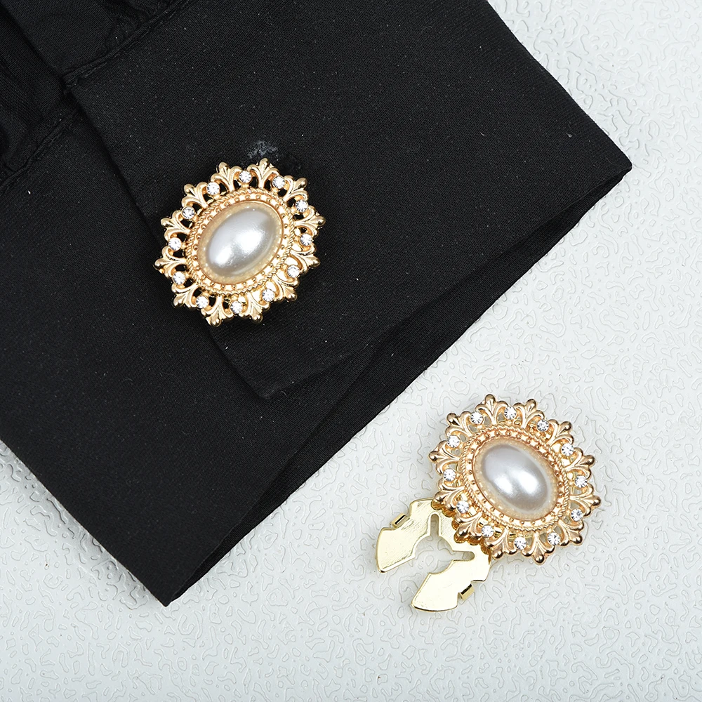 ICEYY Elegant Filigree Oval Pearl Flower Shirt Sleeve Button Copper Cufflinks Button Cover Accessories Decoration for Women
ICEYY Elegant Filigree Oval Pearl Flower Shirt Sleeve Button Copper Cufflinks Button Cover Accessories Decoration for Women