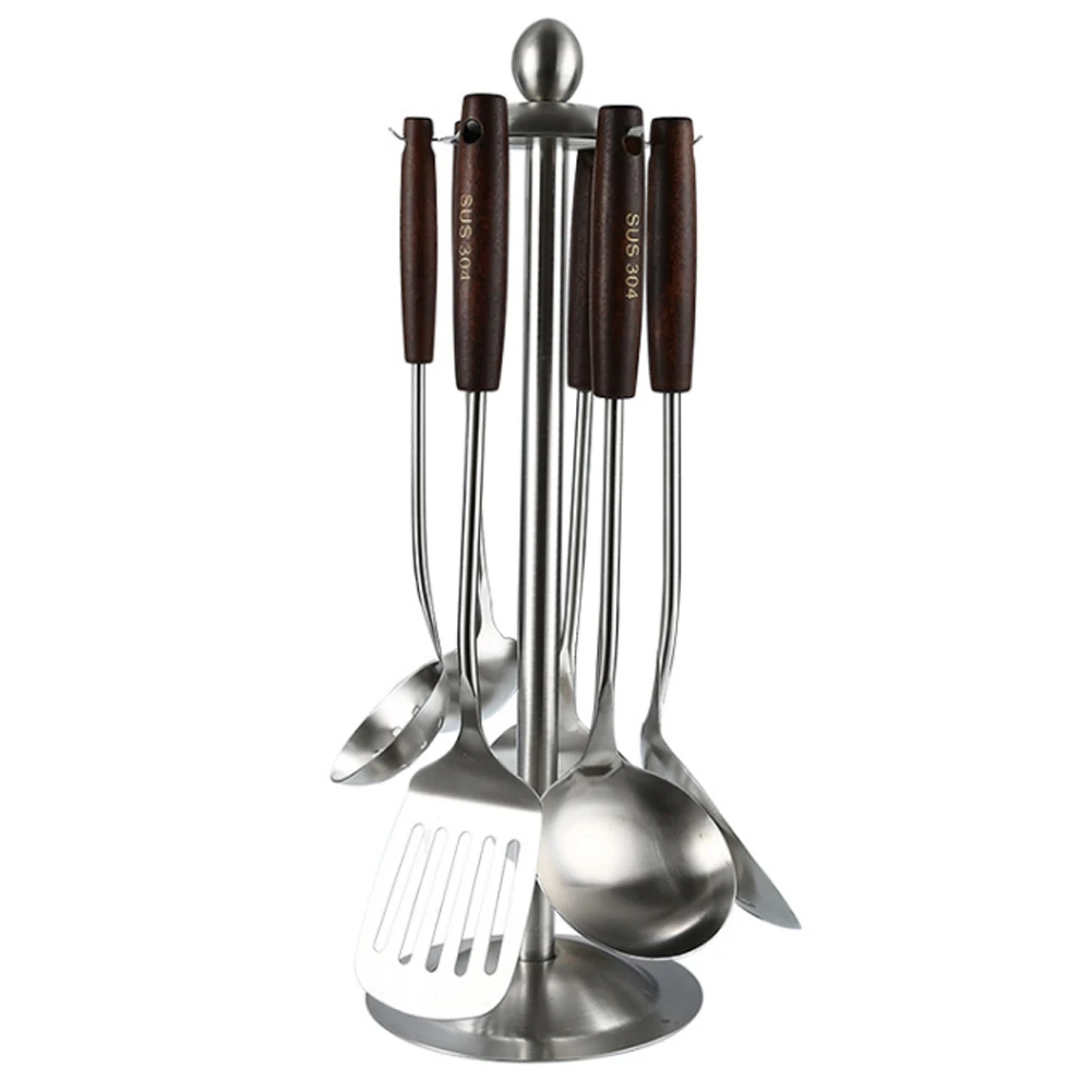 AA94-Stainless Steel Retro Spatula With Wooden Handle Thickened Cooking Spoon Colander Cooking Spatula Kitchen Tools, 7PCS
AA94-Stainless Steel Retro Spatula With Wooden Handle Thickened Cooking Spoon Colander Cooking Spatula Kitchen Tools, 7PCS