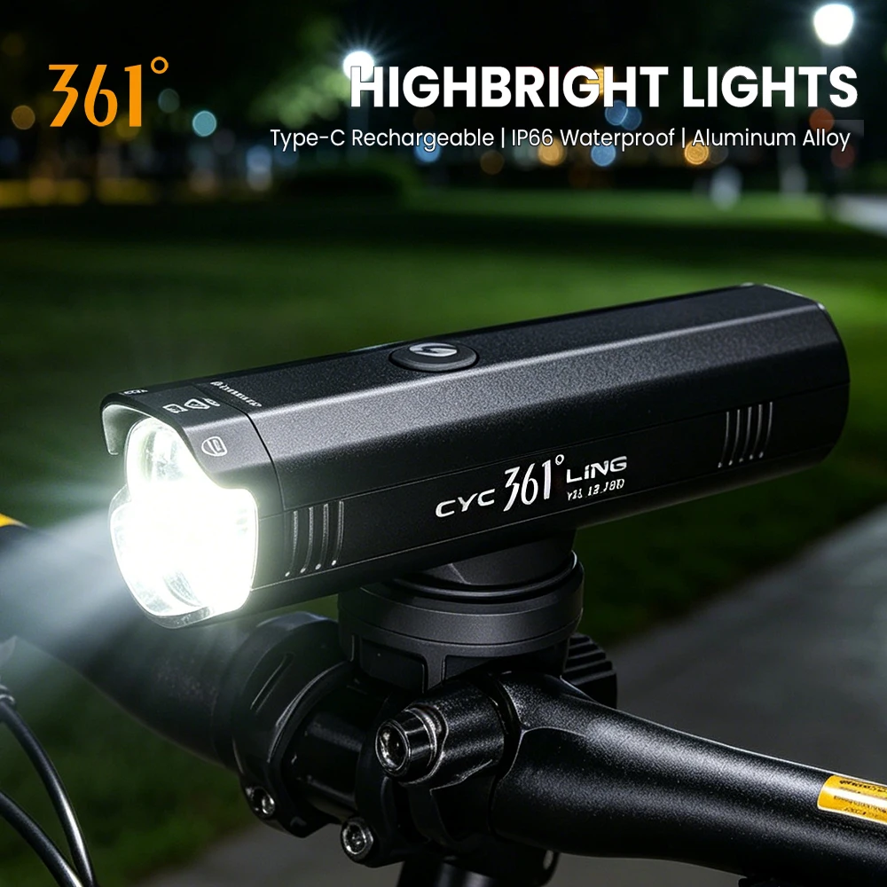 361 Degrees Aluminum Alloy Bike Lights Type-C Rechargeable IPX5 Highlight LED Lighting Cycling Front Lamp for Bicycle Road Light
361 Degrees Aluminum Alloy Bike Lights Type-C Rechargeable IPX5 Highlight LED Lighting Cycling Front Lamp for Bicycle Road Light