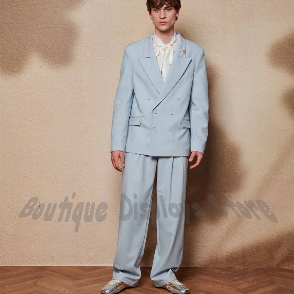 Casual Chic Men Suit Jacket Pants Double Breasted Loose Fit Minimalist Fashion 2 Piece Outfit Lightweight Party Prom Wear
Casual Chic Men Suit Jacket Pants Double Breasted Loose Fit Minimalist Fashion 2 Piece Outfit Lightweight Party Prom Wear
