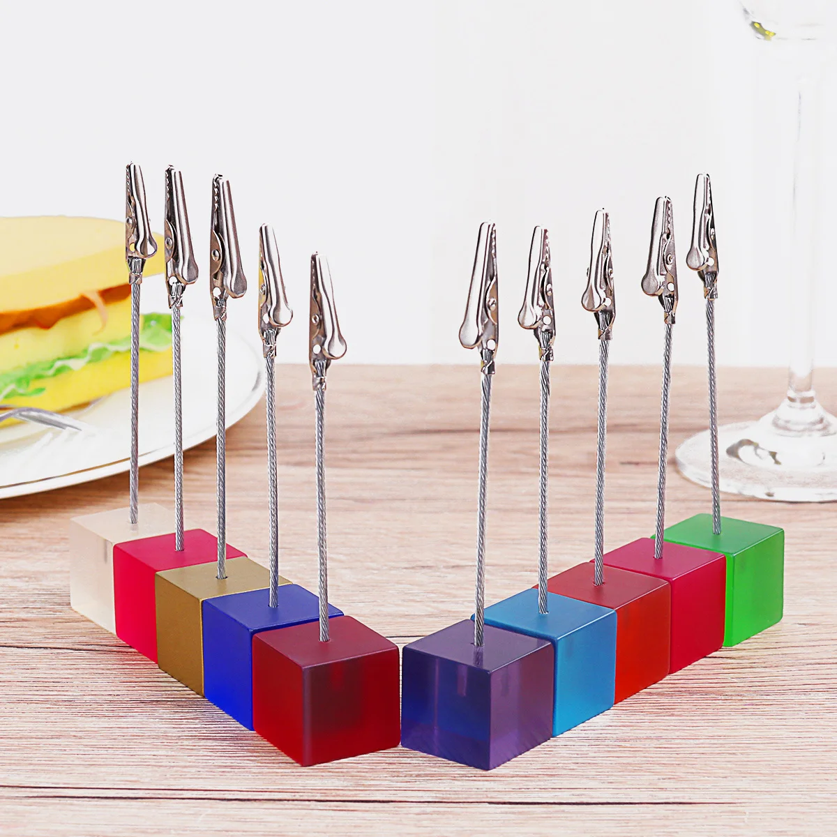 10pcs Resin Card Holder 4.7 Inch Cube Wire Base Memo Clip Paper Note Stand Document Organizer For Office Home Desktop
10pcs Resin Card Holder 4.7 Inch Cube Wire Base Memo Clip Paper Note Stand Document Organizer For Office Home Desktop