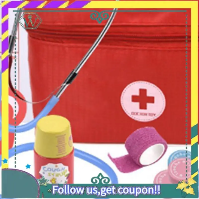 Toys For Children Set Kids Wooden Pretend Play Kit Games For Girl Boy Red Dentist Medicine Box 
Toys For Children Set Kids Wooden Pretend Play Kit Games For Girl Boy Red Dentist Medicine Box