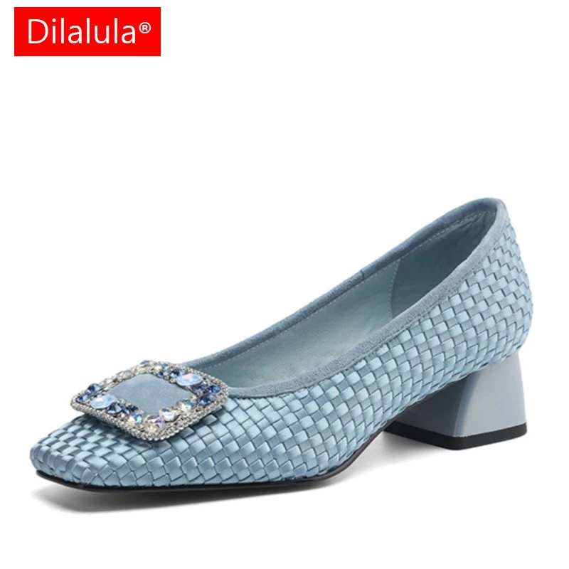 Dilalula 2025 Elegant Women Kid Suede Mid Thick Heel Pumps Square Toe Party Shoes Lady Rhinestone Square Button Dress Shoes
Dilalula 2025 Elegant Women Kid Suede Mid Thick Heel Pumps Square Toe Party Shoes Lady Rhinestone Square Button Dress Shoes
