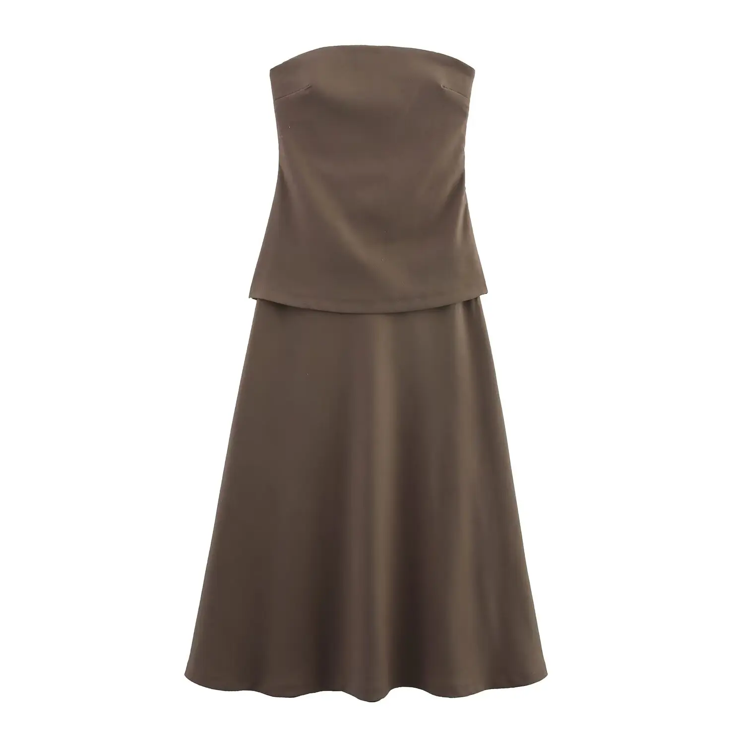 BM&MD&ZA Women's Stylish Elegant Sleeveless Strapless Mid - Length Dress with Fake Two - Piece Splicing Design
BM&MD&ZA Women's Stylish Elegant Sleeveless Strapless Mid - Length Dress with Fake Two - Piece Splicing Design