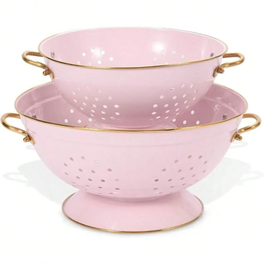 【New style】Metal Colander Set Of 2 Strainer Basket With Handles 3.5 5 Qt Powder Coated Self-Draining Solid Ring Base Metal Larg
【New style】Metal Colander Set Of 2 Strainer Basket With Handles 3.5 5 Qt Powder Coated Self-Draining Solid Ring Base Metal Larg