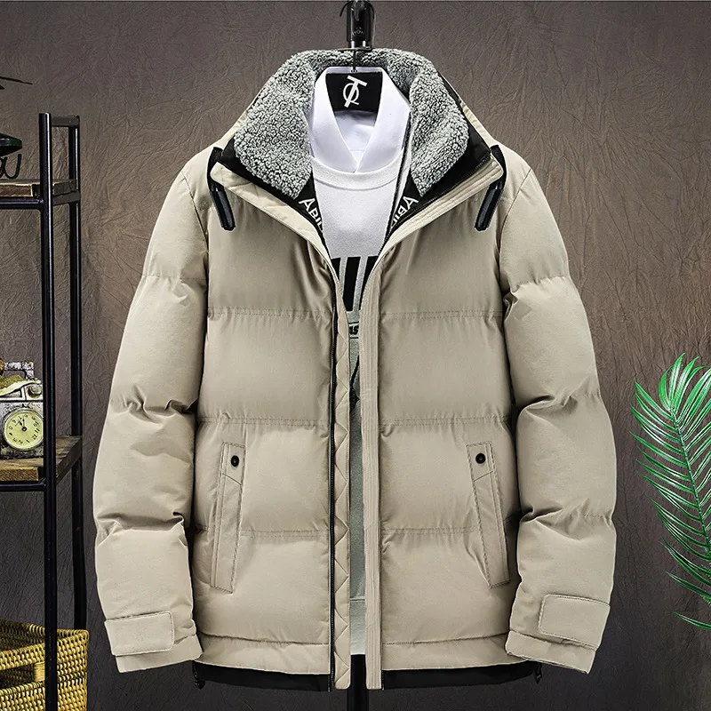 Winter Plus Velvet Stand-up Collar Color Matching Cotton Clothes Mens Fashion Thickened Warm Jacket Outdoor Sports Jacket Men
Winter Plus Velvet Stand-up Collar Color Matching Cotton Clothes Mens Fashion Thickened Warm Jacket Outdoor Sports Jacket Men