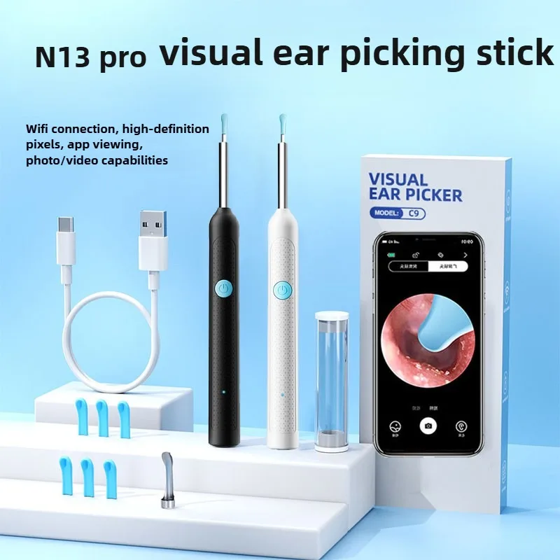 Wireless Smart Visual Silicone Ear Spoon Endoscope Earpick Camera Otoscope Safe Ear Cleaner for Kids & Adults Ear Wax Removal
Wireless Smart Visual Silicone Ear Spoon Endoscope Earpick Camera Otoscope Safe Ear Cleaner for Kids & Adults Ear Wax Removal
