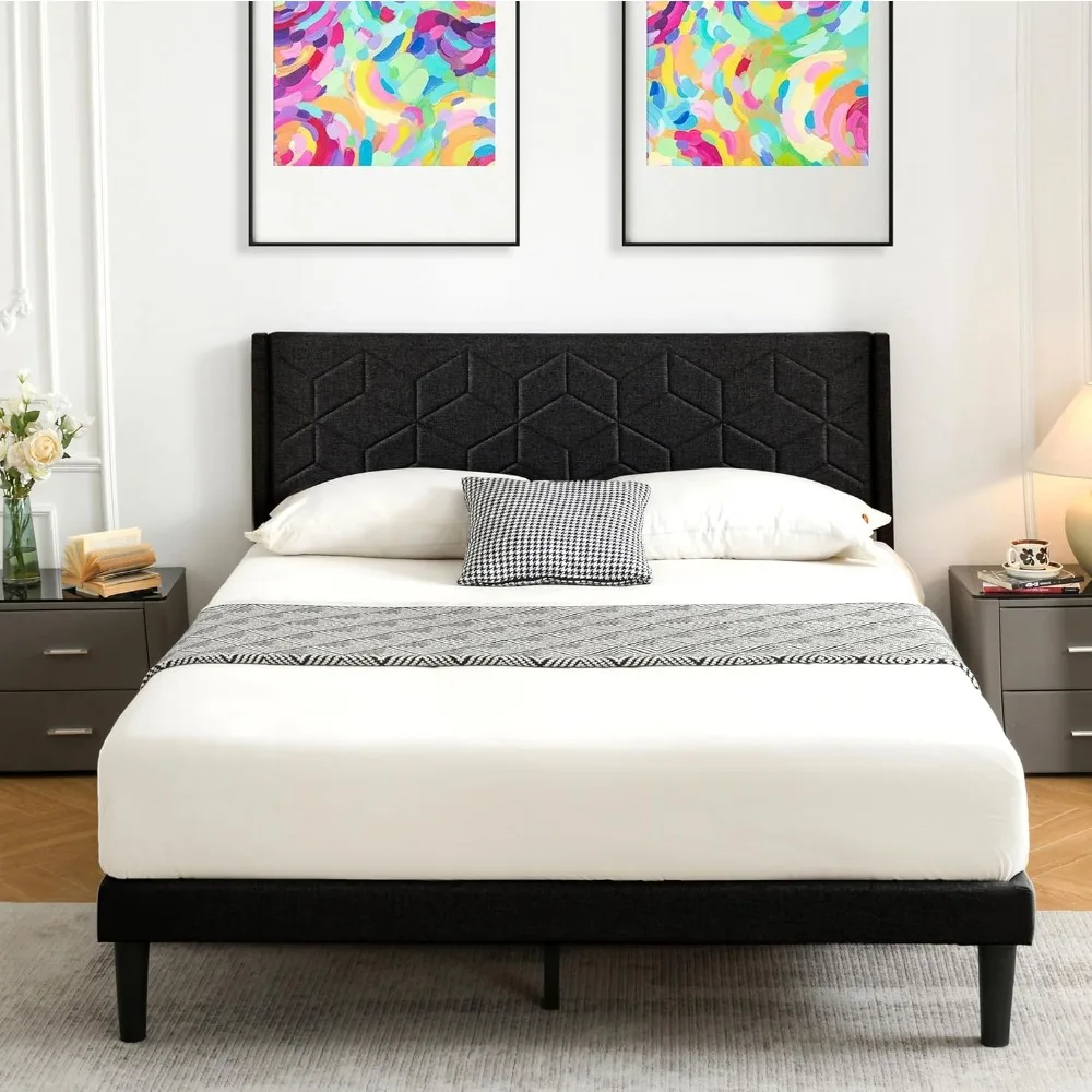 Bed Frame with Headboard,Platform Full Bed Frame, No Box Spring Needed, Non-Slip, Wooden Slats Support, Easy Assembly
Bed Frame with Headboard,Platform Full Bed Frame, No Box Spring Needed, Non-Slip, Wooden Slats Support, Easy Assembly