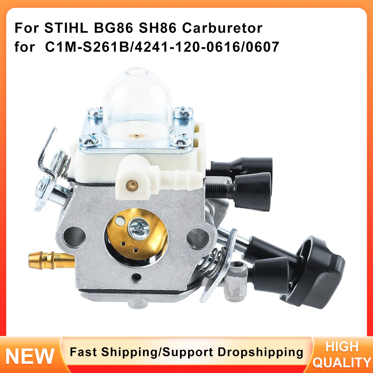 Replacement Carburetor for Stihl BG86 Leaf Blower, Fits 4241-120-0616 & C1M-S261B
Replacement Carburetor for Stihl BG86 Leaf Blower, Fits 4241-120-0616 & C1M-S261B