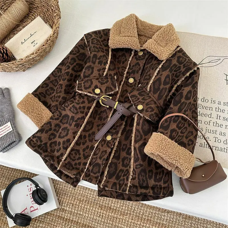 Winter Girl Leopard Coat Dress Casual Cute Princess Designed Children Birthday Clothes Kids 1-10Ys Warm New Year Fashion Outfit
Winter Girl Leopard Coat Dress Casual Cute Princess Designed Children Birthday Clothes Kids 1-10Ys Warm New Year Fashion Outfit
