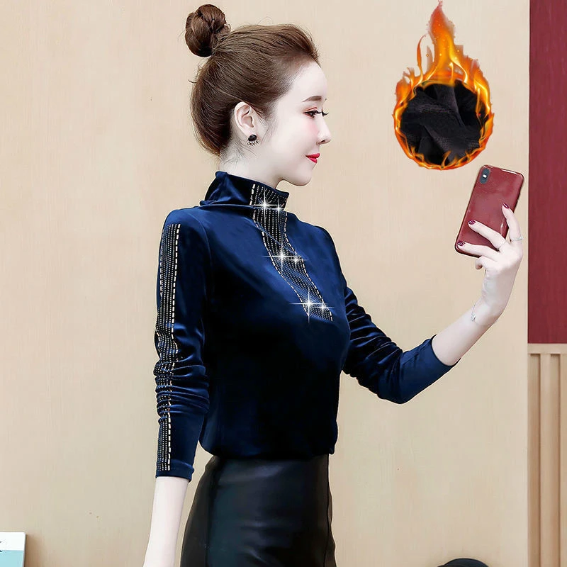 Thick/Thin New Half-high Collar Bottoming Shirt Autumn Winter New Padded Thickened Long-sleeved Tshirt Tops
Thick/Thin New Half-high Collar Bottoming Shirt Autumn Winter New Padded Thickened Long-sleeved Tshirt Tops