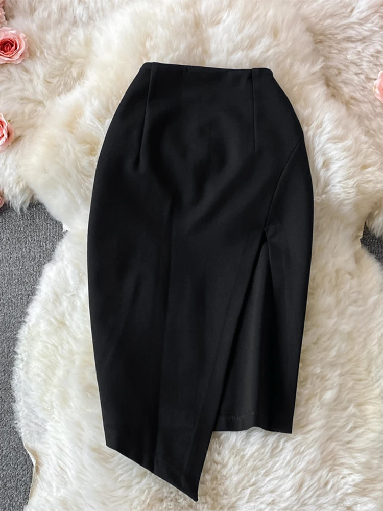 Women Black Gothic A-line Skirt with Slit Vintage Aesthetic Y2k Mini Skirt Harajuku Korean Emo Skirts 2000s Summer Clothes 2024
Women Black Gothic A-line Skirt with Slit Vintage Aesthetic Y2k Mini Skirt Harajuku Korean Emo Skirts 2000s Summer Clothes 2024
