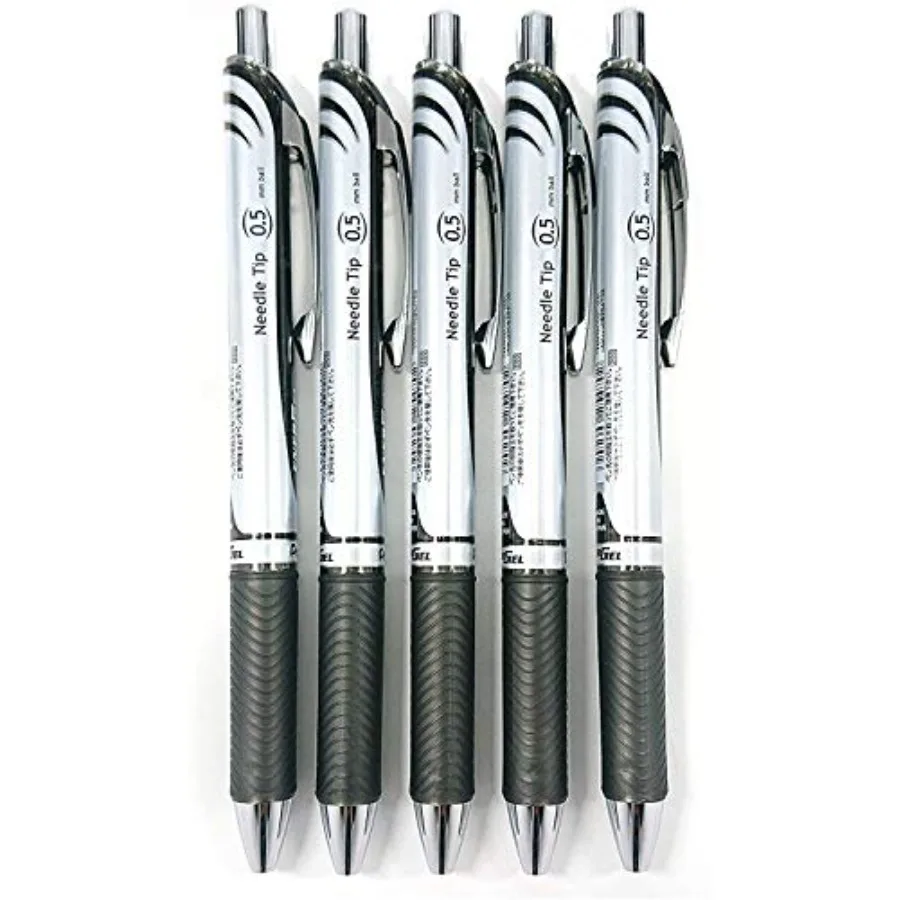 EnerGel Deluxe RTX Retractable Liquid Gel Pen, 0.5mm, Fine Line, Needle Tip, Black Ink-Value set of 5
EnerGel Deluxe RTX Retractable Liquid Gel Pen, 0.5mm, Fine Line, Needle Tip, Black Ink-Value set of 5