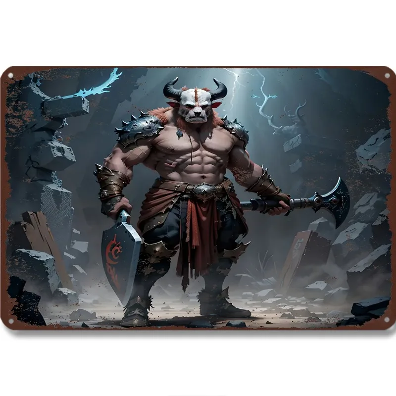 Decorative Metal Plaque: Intricate Depiction of a Magical Warrior in a Battle Scene, Interior Wall Decoration, 7.9x11.8"
Decorative Metal Plaque: Intricate Depiction of a Magical Warrior in a Battle Scene, Interior Wall Decoration, 7.9x11.8"