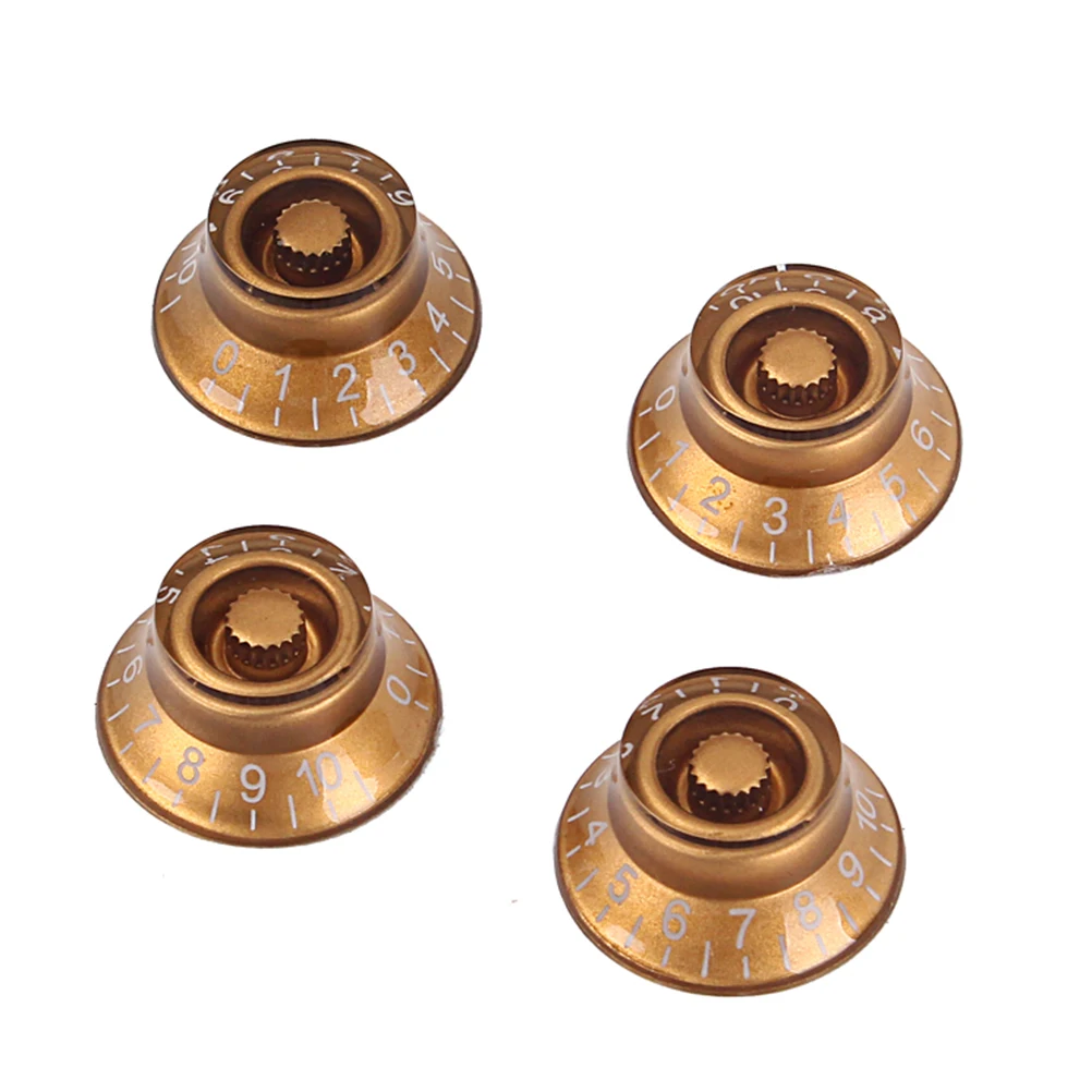 4pcs Golden Guitar Control Knobs Volume Tone Speed Replacement Parts For Electric Guitar Style Durable Plastic Easy
4pcs Golden Guitar Control Knobs Volume Tone Speed Replacement Parts For Electric Guitar Style Durable Plastic Easy