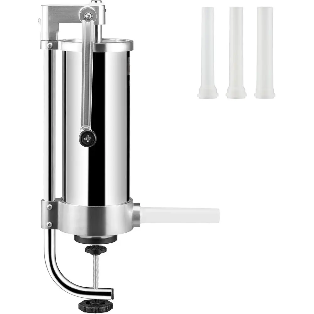 5LB Stainless Steel Sausage Maker, Homemade Veal Sausage Kit with 3 Filling Tubes
5LB Stainless Steel Sausage Maker, Homemade Veal Sausage Kit with 3 Filling Tubes