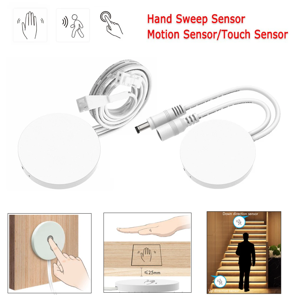 CENFAYA Hand Sweep PIR Touch Sensor Switch DC5-24V Dimmable Switch Paste Anywhere For cabinets closets wine cabinets Lighting
CENFAYA Hand Sweep PIR Touch Sensor Switch DC5-24V Dimmable Switch Paste Anywhere For cabinets closets wine cabinets Lighting