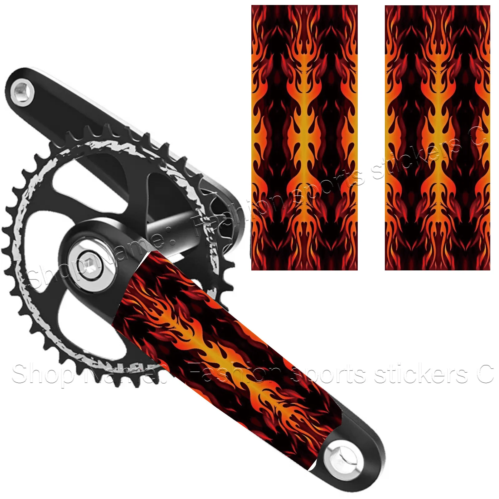 1 Set Red Flame Pattern Waterproof Vinyl Crank Arm Stickers, Decals for MTB Road Bike
1 Set Red Flame Pattern Waterproof Vinyl Crank Arm Stickers, Decals for MTB Road Bike