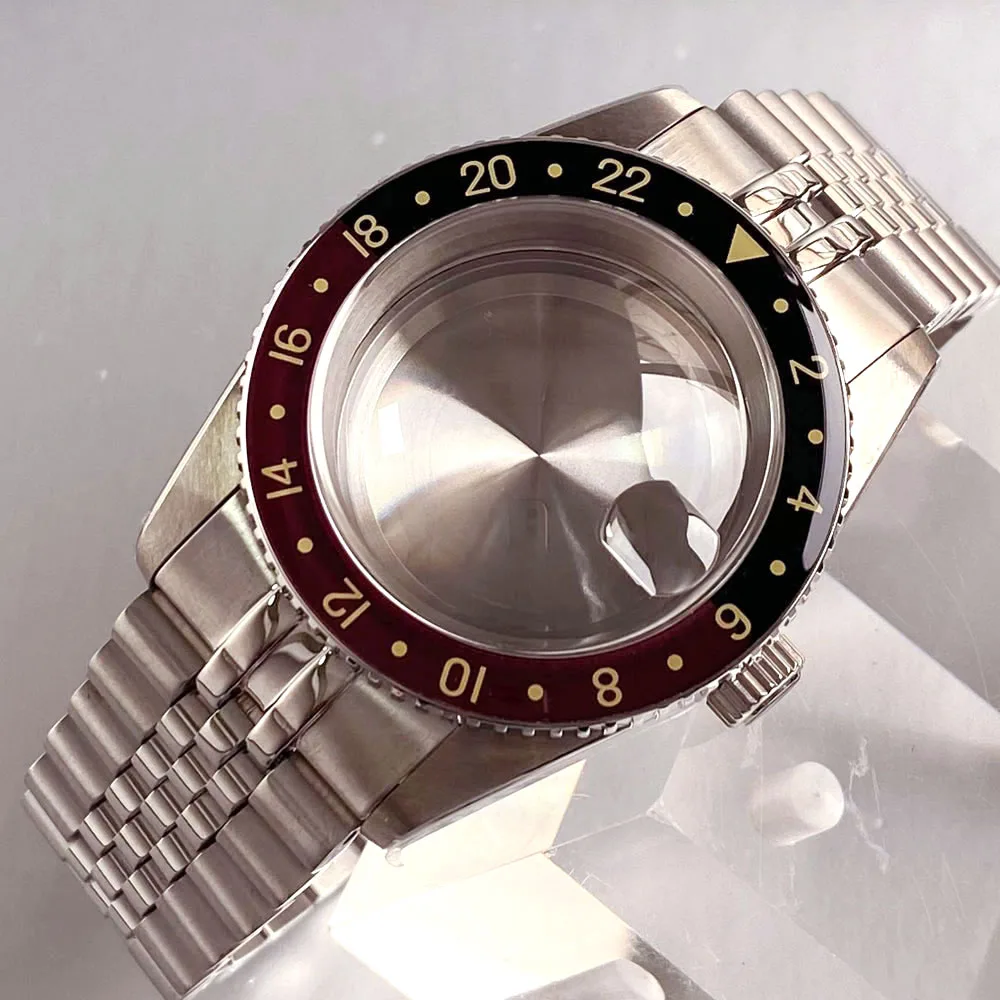 38mm Stainless Steel Brushed 200M Diver Watch Case Sapphire Brown White Dial Hand Fit NH34 GMT Acrylic Insert 120 Click Bezel
38mm Stainless Steel Brushed 200M Diver Watch Case Sapphire Brown White Dial Hand Fit NH34 GMT Acrylic Insert 120 Click Bezel