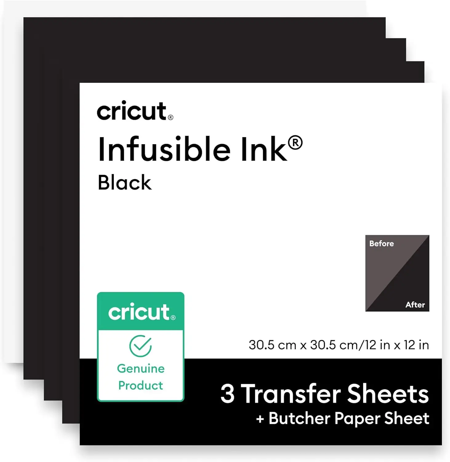 Infusible Ink Transfer Sheets, Black 3 ct 12x12in - Personalize T-Shirts, Coasters & More
Infusible Ink Transfer Sheets, Black 3 ct 12x12in - Personalize T-Shirts, Coasters & More