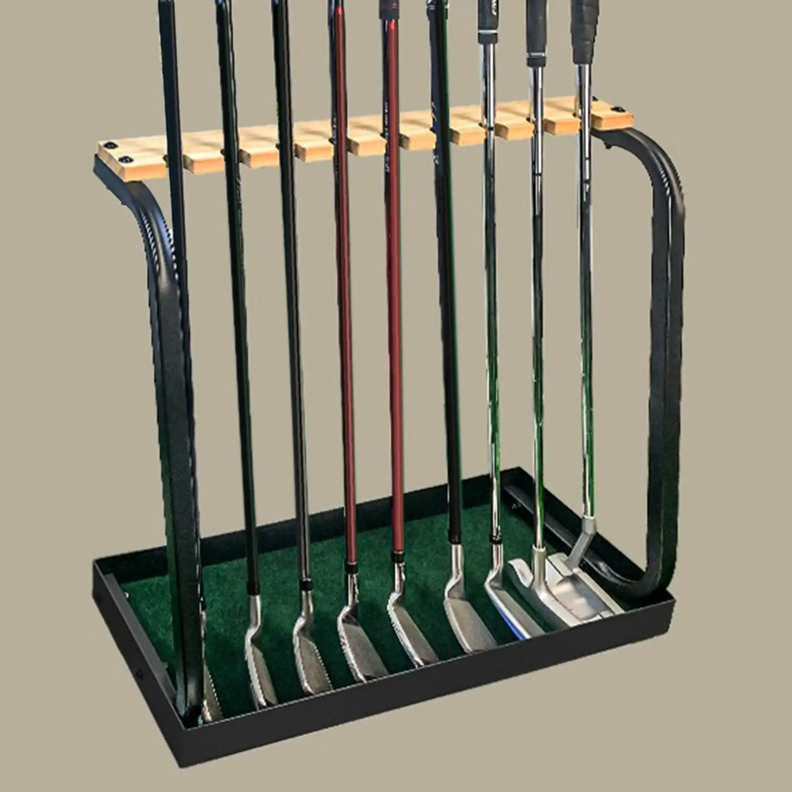 Golf Club Rack Scratch Resistant Non Slip Metal and Wood Club Display Stand Putter Stand Organizer for Course Practice Supplies
Golf Club Rack Scratch Resistant Non Slip Metal and Wood Club Display Stand Putter Stand Organizer for Course Practice Supplies