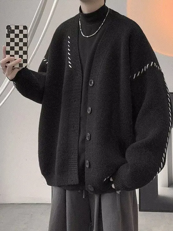 Мужской вязаный свитер-кардиган оверсайз (до 300 фунтов), свободный, удобный, в американском стиле, повседневный, с длинным рукавом, V-образным вырезом, дышащий
Мужской вязаный свитер-кардиган оверсайз (до 300 фунтов), свободный, удобный, в американском стиле, повседневный, с длинным рукавом, V-образным вырезом, дышащий