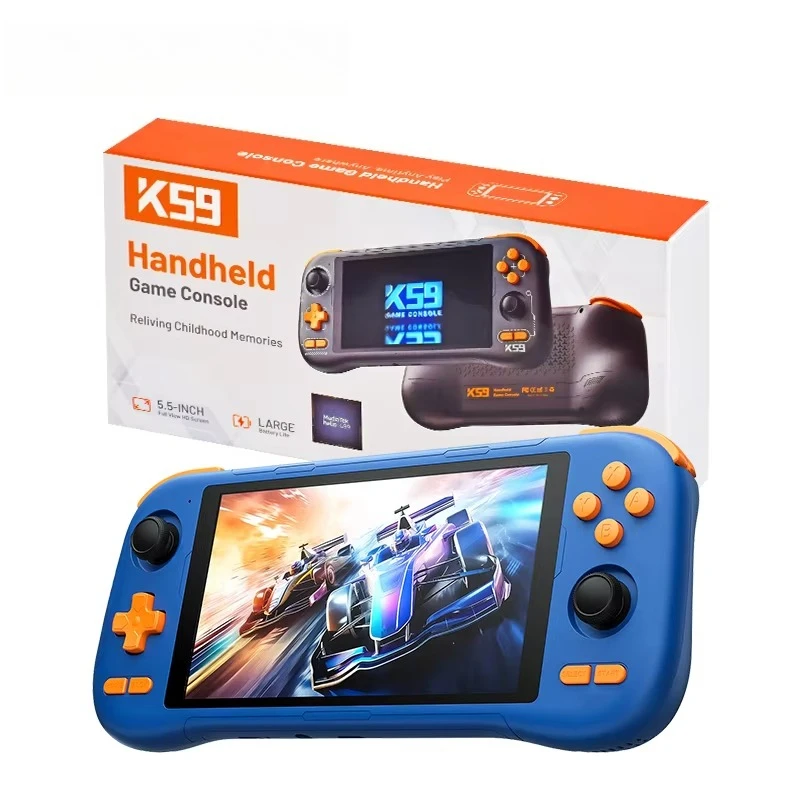 K59 Handheld Game Player Portable 5.5 Inch Touch Screen Emulation Console 128GB Wifi Android Handheld Game Console