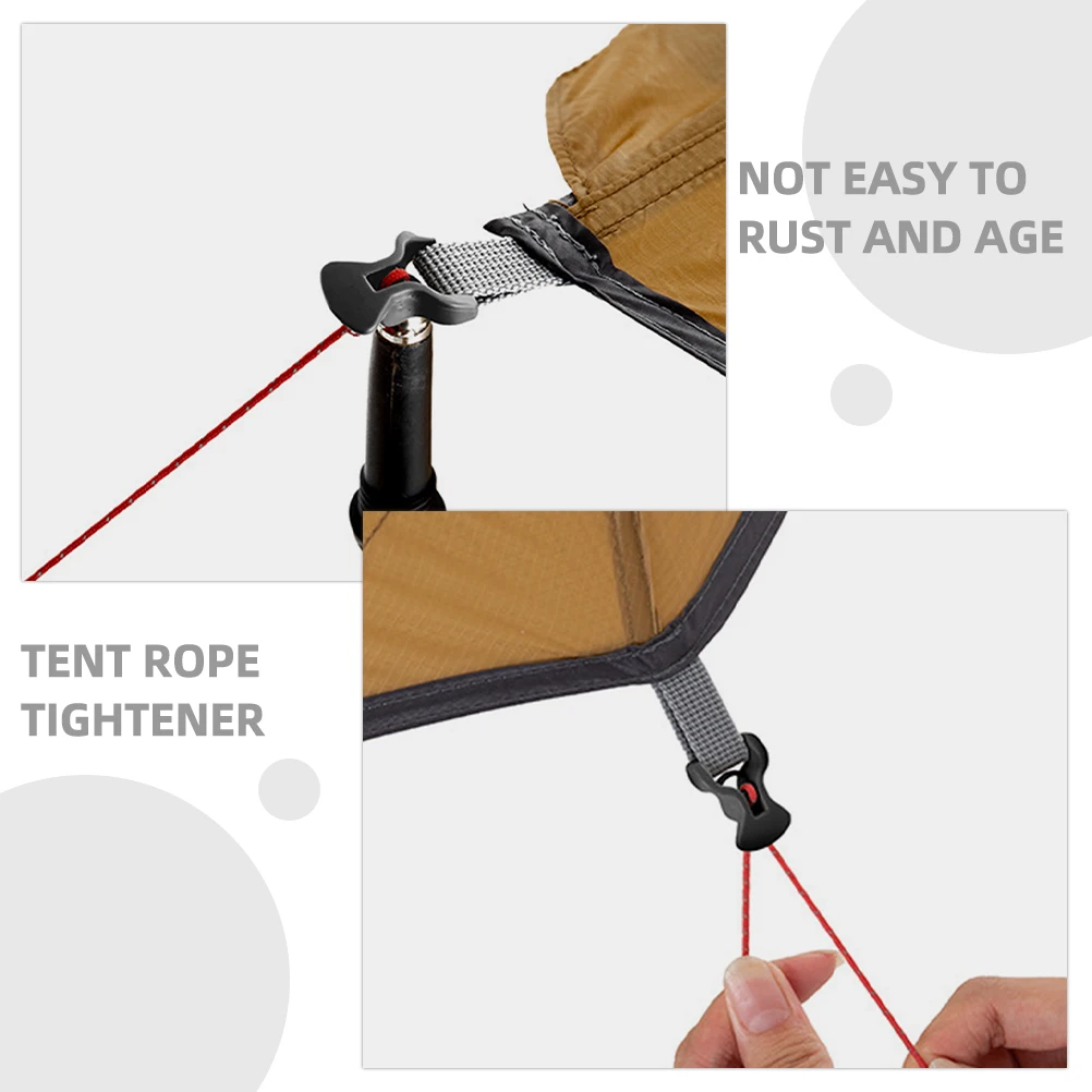 10 Pcs Tent Wind Rope Buckle Fastener Field Tensioner Plastic Small Buckles Outdoor 
10 Pcs Tent Wind Rope Buckle Fastener Field Tensioner Plastic Small Buckles Outdoor