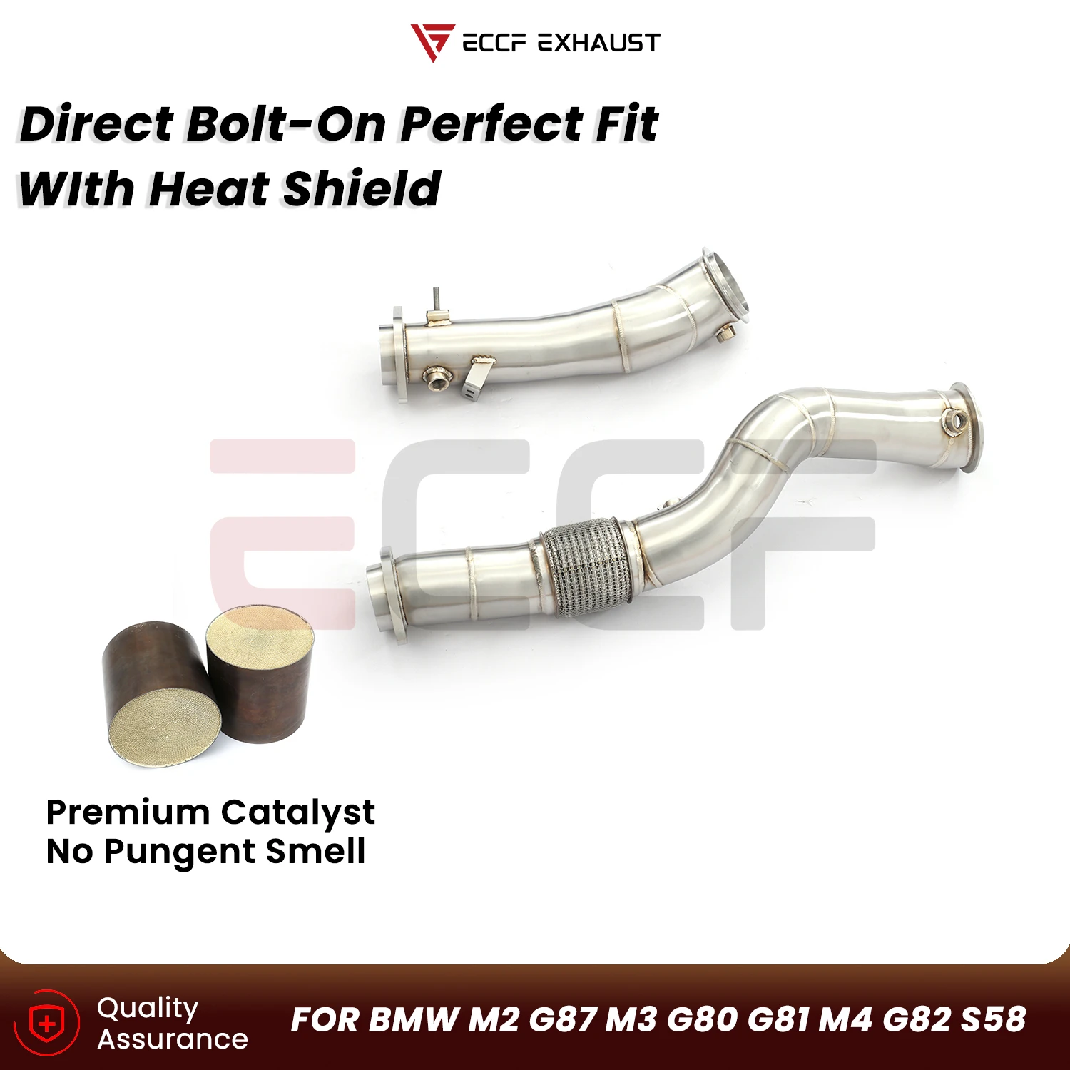 High Temperature Resistant Perfect Fit Leak-Proof Stainless Steel Downpipe for BMW M2 G87 M3 G80 G81 M4 G82 S58
High Temperature Resistant Perfect Fit Leak-Proof Stainless Steel Downpipe for BMW M2 G87 M3 G80 G81 M4 G82 S58