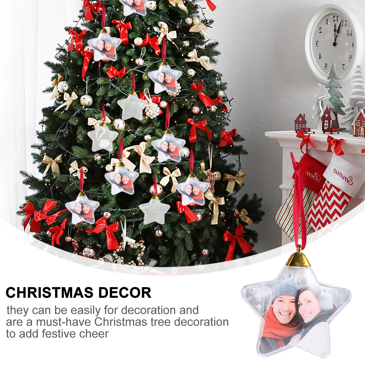 6Pcs Christmas Photo Frame Ornaments Star Shape DIY Christmas Hanging Decorations Xmas Tree Photo Holder Holiday Party Supplies
6Pcs Christmas Photo Frame Ornaments Star Shape DIY Christmas Hanging Decorations Xmas Tree Photo Holder Holiday Party Supplies