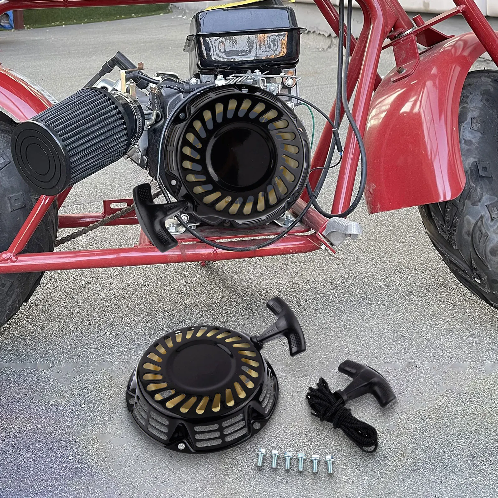 Easily Replaceable Pull Start Recoil System Tailored For All Your Mini Bike Needs Using the For Predator Engine
Easily Replaceable Pull Start Recoil System Tailored For All Your Mini Bike Needs Using the For Predator Engine