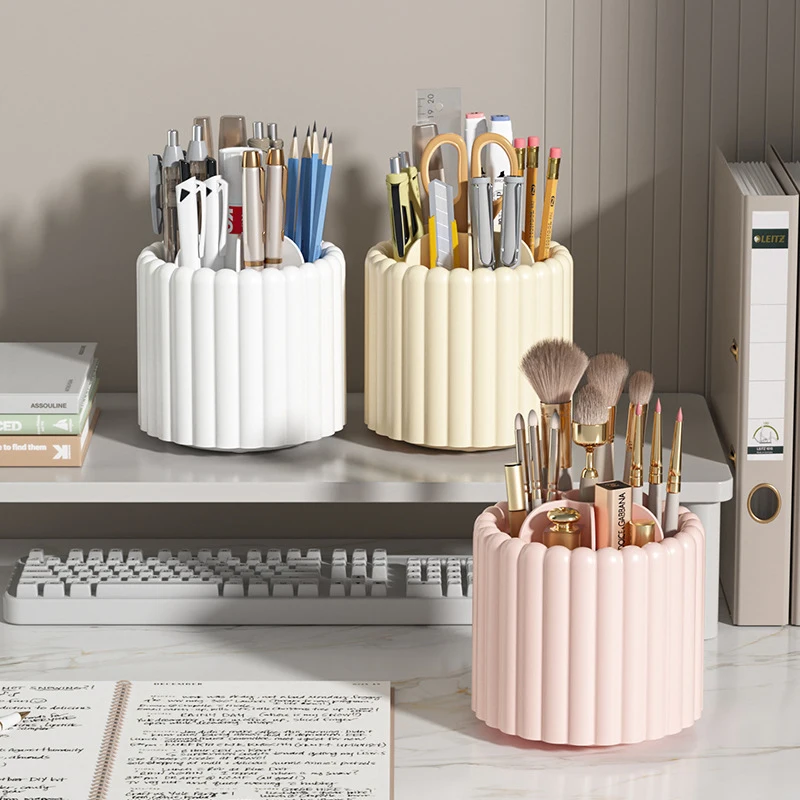 360° Rotating Makeup Brush Holder, Large Capacity, Detachable Divided Organizer Pen Container
360° Rotating Makeup Brush Holder, Large Capacity, Detachable Divided Organizer Pen Container