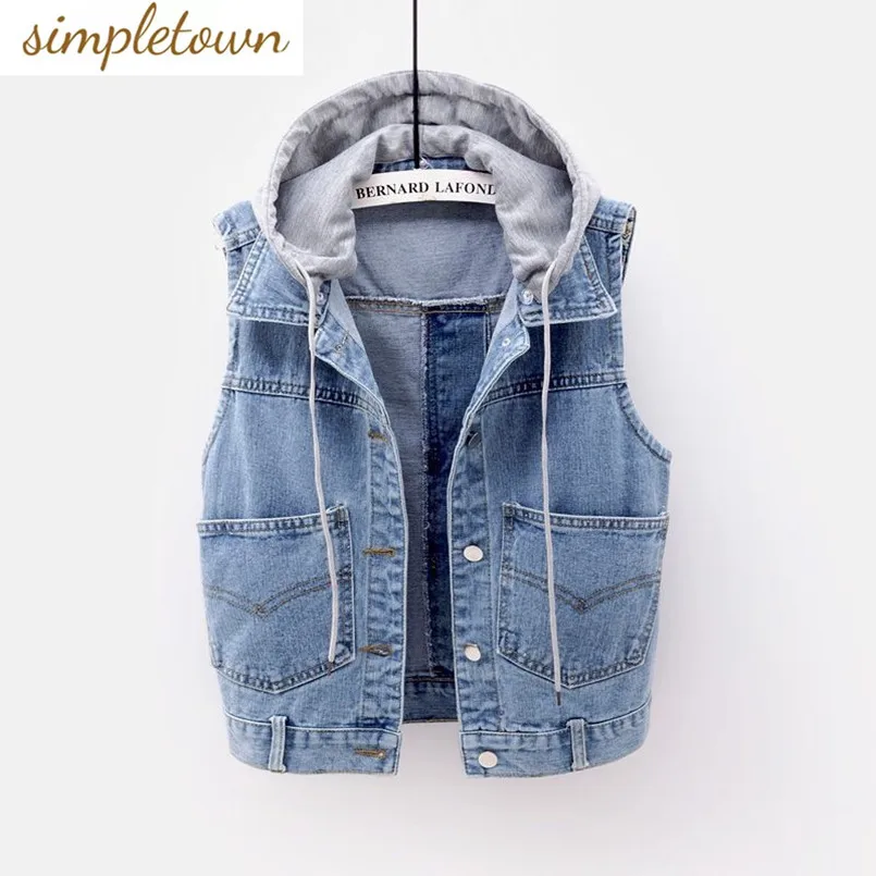 Spring and Autumn Clothing New Korean Version Versatile Loose Hooded Casual Top Jacket Denim Women's Vest
Spring and Autumn Clothing New Korean Version Versatile Loose Hooded Casual Top Jacket Denim Women's Vest