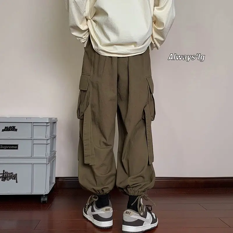 2023 Men Spring Autumn New Multi-Pocket Casual Overalls Men's Solid Loose Wide-Leg Trousers Male High Waist Cargo Pants F597
2023 Men Spring Autumn New Multi-Pocket Casual Overalls Men's Solid Loose Wide-Leg Trousers Male High Waist Cargo Pants F597