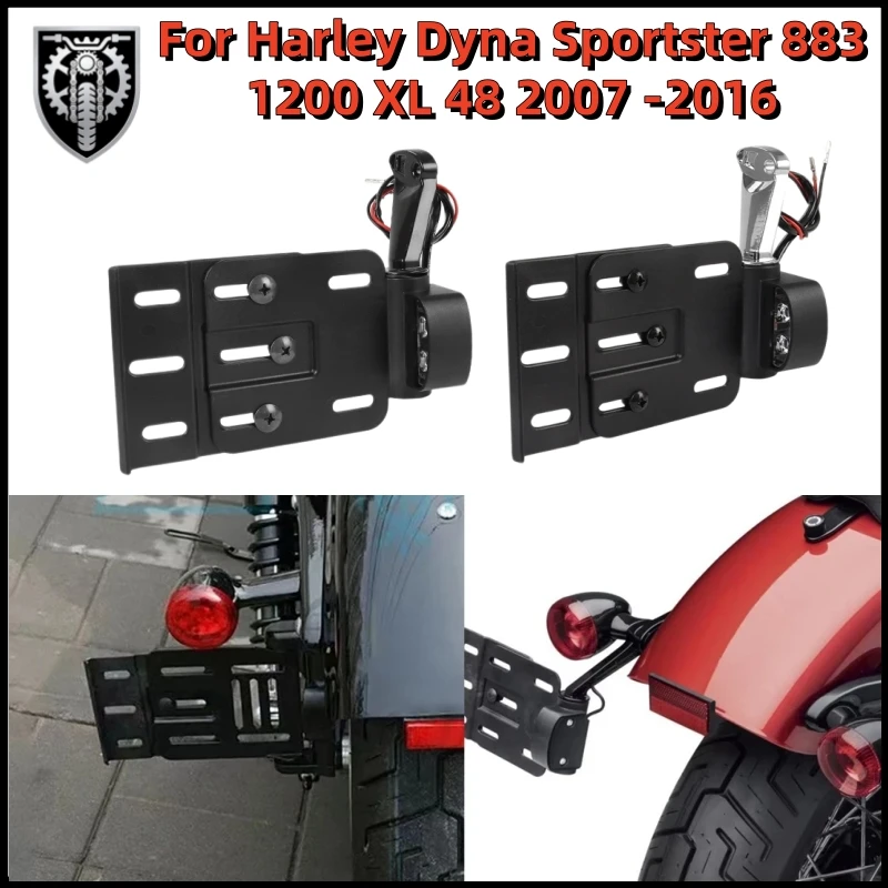 Motorcycle Telescopic Folding LED Light Side Mount License Plate Holder For Harley Dyna Sportster 883 1200 XL 48 2007 2008-2016
Motorcycle Telescopic Folding LED Light Side Mount License Plate Holder For Harley Dyna Sportster 883 1200 XL 48 2007 2008-2016