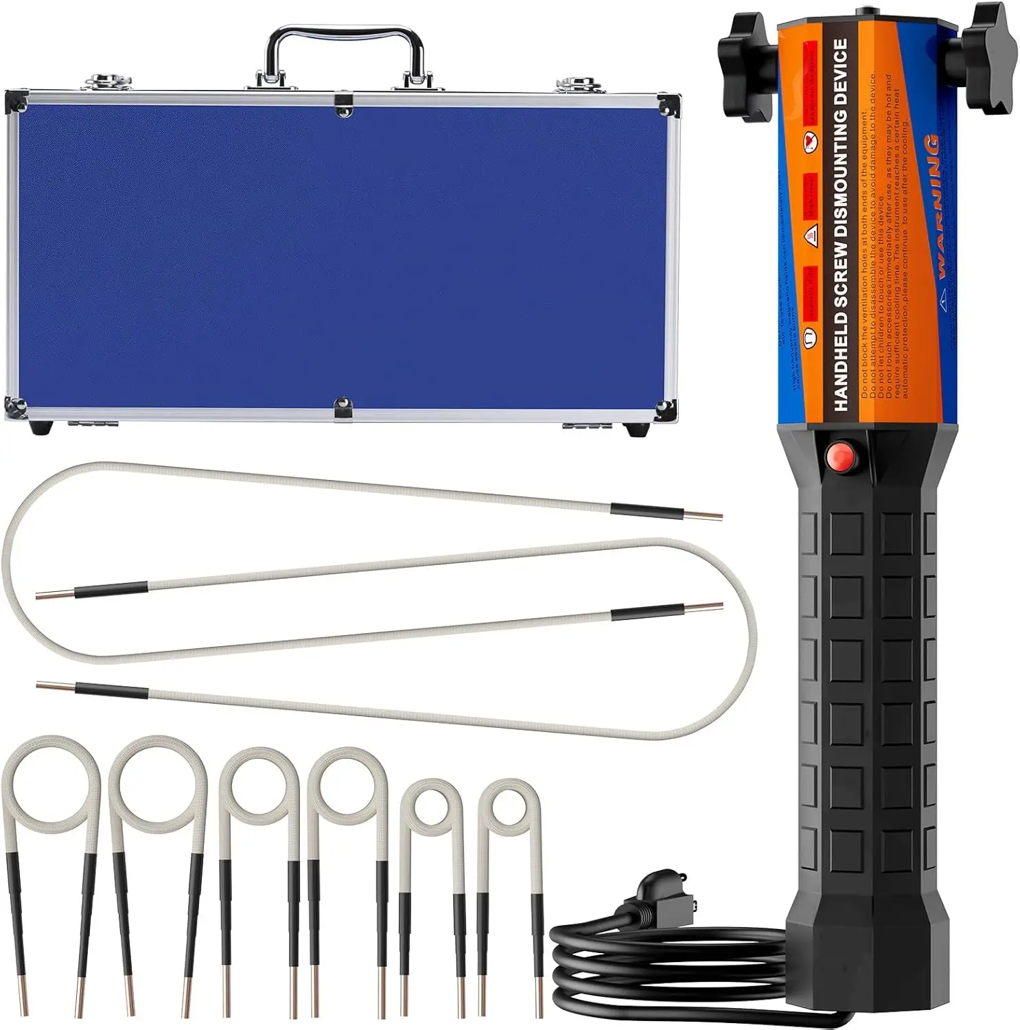 Induction Heater Bolt Removal with 8 Coils, 1200W 110V Bolt Buster Heat Induction Tool for Rusty Screw Removing, Hand Held Magne
Induction Heater Bolt Removal with 8 Coils, 1200W 110V Bolt Buster Heat Induction Tool for Rusty Screw Removing, Hand Held Magne