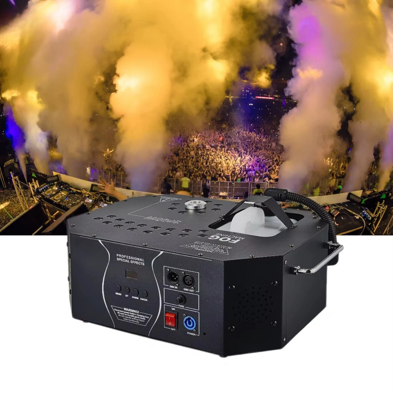 RC LED RGBW DMX 3000W Metal Fog Cannon Machine for Outdoor Stage Smoke Effects and Party Events
RC LED RGBW DMX 3000W Metal Fog Cannon Machine for Outdoor Stage Smoke Effects and Party Events