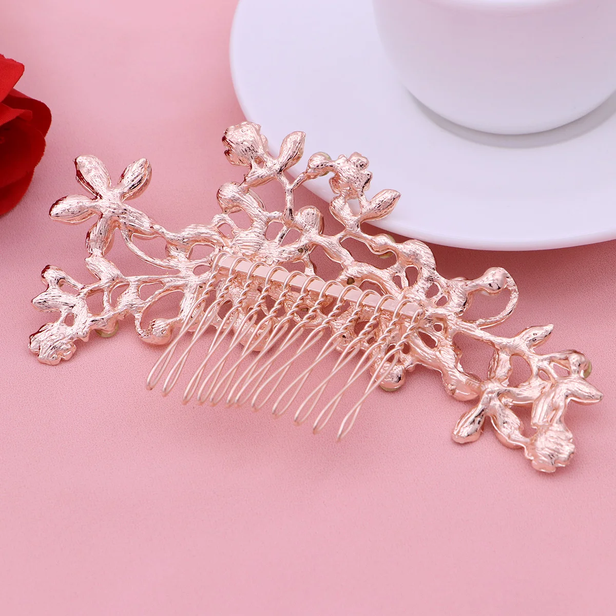 4Pcs Bridal Crystal Rhinestone Hairpin Combs Pearls Hair Accessories Women Wedding Headwear For Bride Bridesmaids Rose Gold
4Pcs Bridal Crystal Rhinestone Hairpin Combs Pearls Hair Accessories Women Wedding Headwear For Bride Bridesmaids Rose Gold